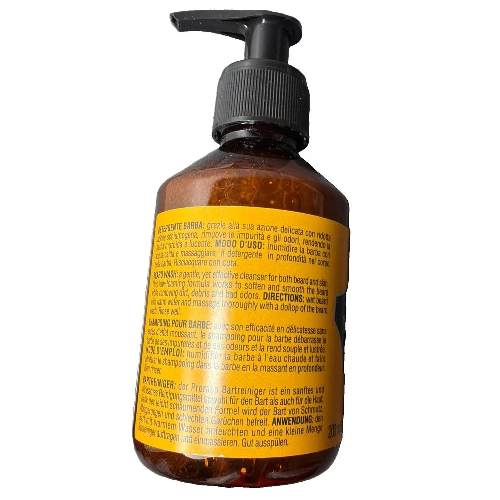 PRORASO Single Blade Wood and Spice Beard Wash 200ml,  Gentle Cleanser For Men